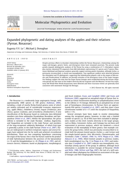 Molecular Phylogenetics and Evolution 63 (2012) 230–243