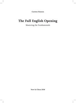 The Full English Opening Mastering the Fundamentals