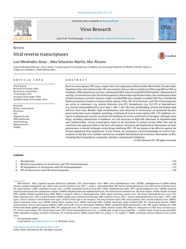 Viral Reverse Transcriptases