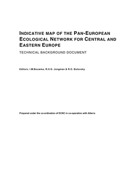 Indicative Map of the Pan-European Ecological Network for Central and Eastern Europe