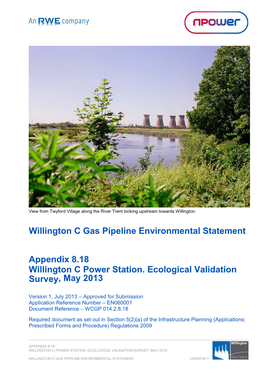 Willington C Gas Pipeline Environmental Statement Appendix