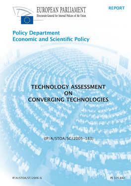 EUROPEAN PARLIAMENT REPORT Directorate-General for Internal Policies of the Union