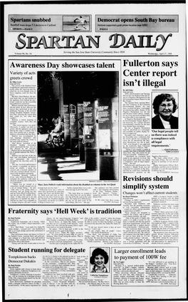 Fullerton Says Center Report Isn't Illegal