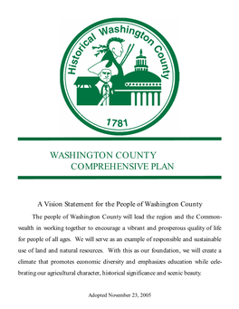 Washington County Comprehensive Plan