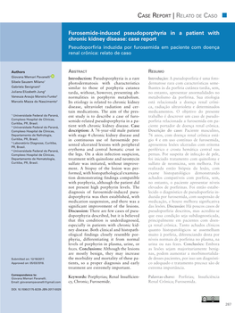 Furosemide-Induced Pseudoporphyria in a Patient with Chronic