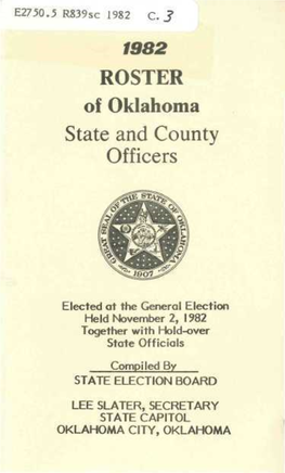 ROSTER of Oklahoma State and County Officers