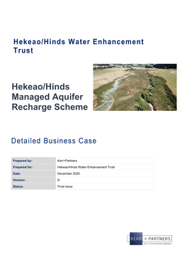 Hekeao/Hinds Managed Aquifer Recharge Scheme