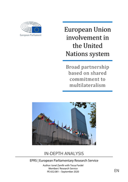 European Union Involvement in the United Nations System