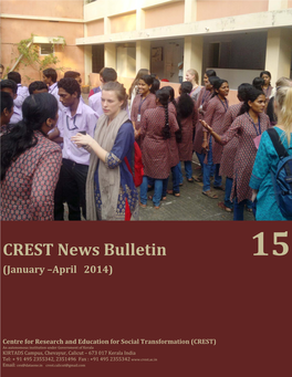 CREST News Bulletin 15 (January –April 2014)