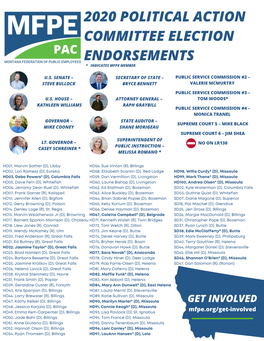 MFPE PAC Endorsements 2020
