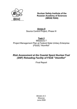 Reloading Facility of FSUE Atomflot.Pdf