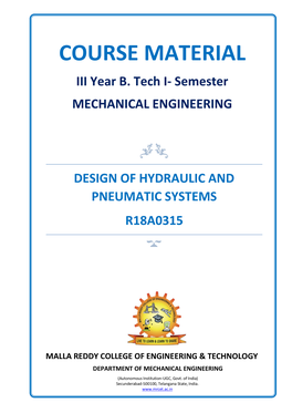 Design of Hydraulic and Pneumatic Systems