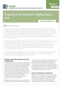 Exposing the Karachi-Afghanistan Link