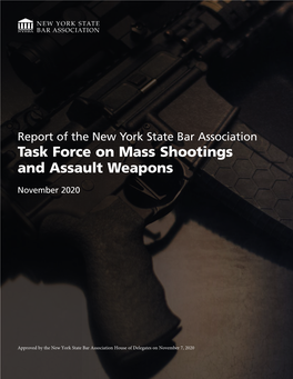 Report and Recommendations of the Task Force on Mass Shootings And