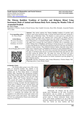 The Tibetan Buddhist Tradition of Sacrifice and Religious Ritual Using Instrument Made of Animal and Human Body Parts Among the Memba Tribe of Arunachal Pradesh Dr