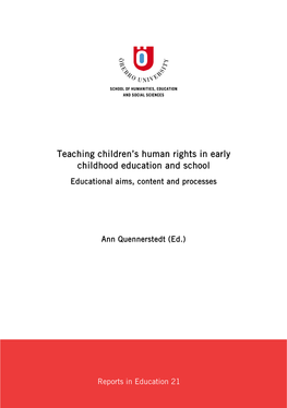 Teaching Children's Human Rights in Early Childhood Education and School