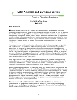 Latin American and Caribbean Section