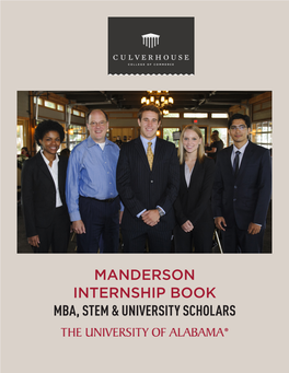 Manderson Internship Book Mba, Stem & University