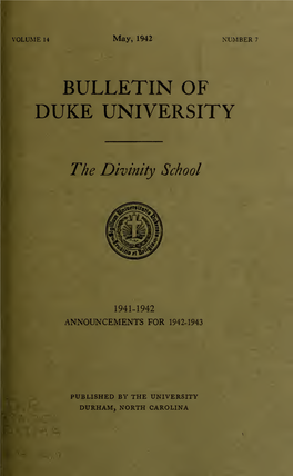 Bulletin of Duke University