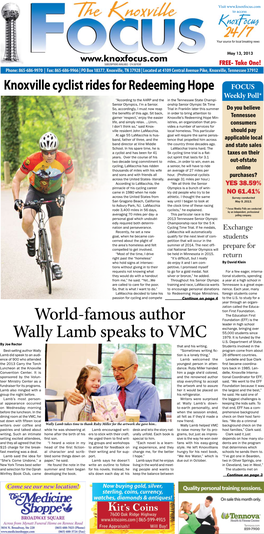 World-Famous Author Wally Lamb Speaks To