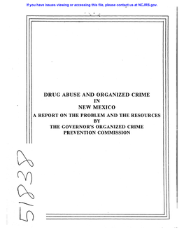 Drug Abuse and Organized Crime in New Mexico a Report on the Problem and the Resources by the Governor's Organized Crime Prevention Commission Ncjr~3