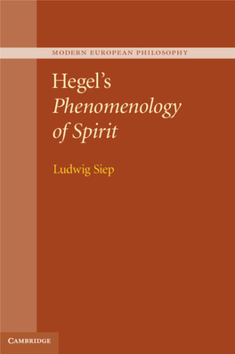 Hegel's Phenomenology of Spirit