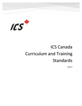 ICS Canada Curriculum and Training Standards