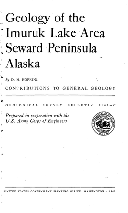 Geology of the ^Imuruk Lake Area ; Seward Peninsula Alaska