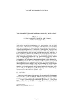 On the Thermo-Poro-Mechanics of Chemically Active Faults