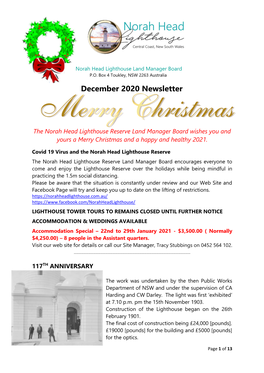 December 2020 Newsletter