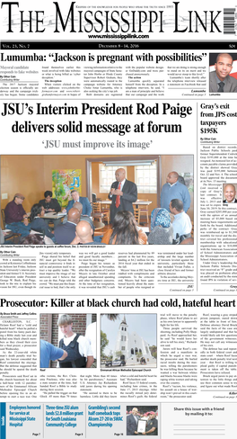 JSU's Interim President Rod Paige Delivers Solid Message at Forum