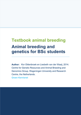 Animal Breeding and Genetics for Bsc Students