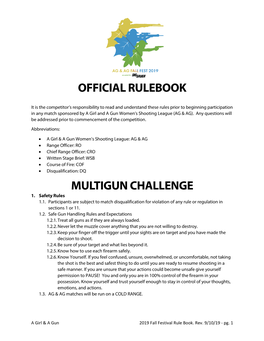 Official Rulebook Multigun Challenge