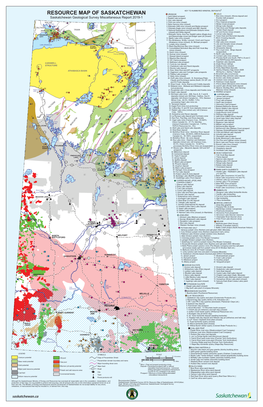 Resource Map of Saskatchewan # Uranium Gold 1