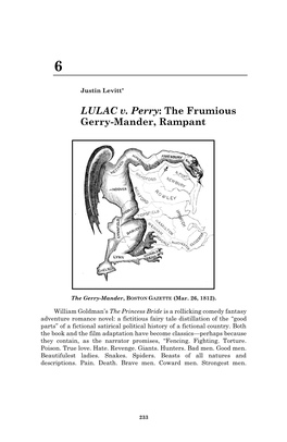 LULAC V. Perry: the Frumious Gerry-Mander, Rampant