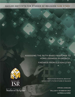 Assessing the Faith-Based Response to Homelessness in America: Findings from Eleven Cities