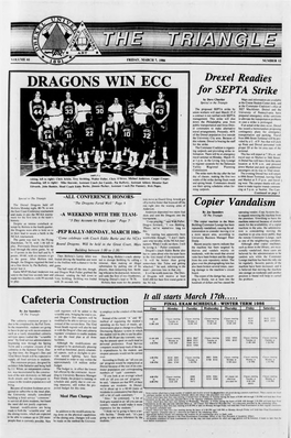 DRAGONS WIN ECC Drexel Readies for SEPTA Strike