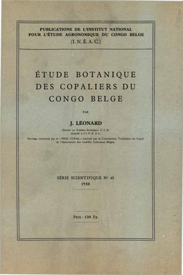 Étude Botanique Des Copaliers Du Congo Belge (PDF Format)