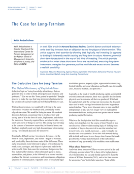 Investment Portfolio Priorities Background Information