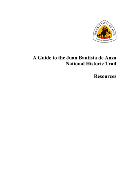 The Anza Trail Guide