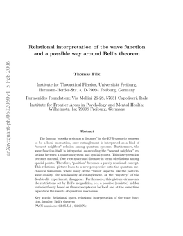 Relational Interpretation of the Wave Function and a Possible Way Around