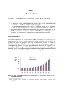 Chapter 17 GAS in CHINA