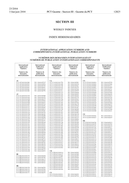 PCT Gazette, Weekly Issue No. 23, 2004