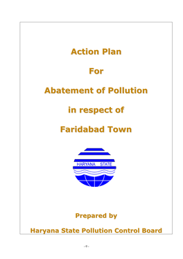 Action Plan for Abatement of Pollution in Respect of Faridabad Town