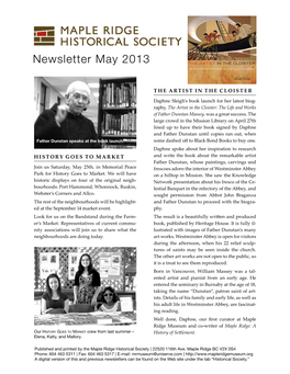 Newsletter May 2013