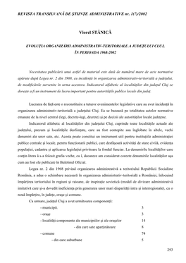 REVISTA TRANSILVANĂ DE ŞTIINŢE ADMINISTRATIVE Nr. 1(7)/2002
