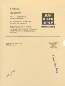 BIG BAND JUMP NEWSLETTER FIRST-CLASS MAIL Box 52252 U.S