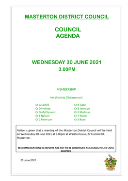 Council Agenda