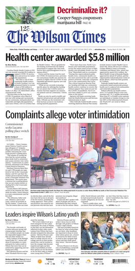Complaints Allege Voter Intimidation Commissioner Seeks Lucama Polling Place Switch