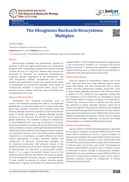 The Oleaginous Rucksack-Steacystoma Multiplex